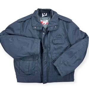 Blauer Gore-Tex Bomber Jacket Mens 50T Security Police Dark Blue Removable Liner